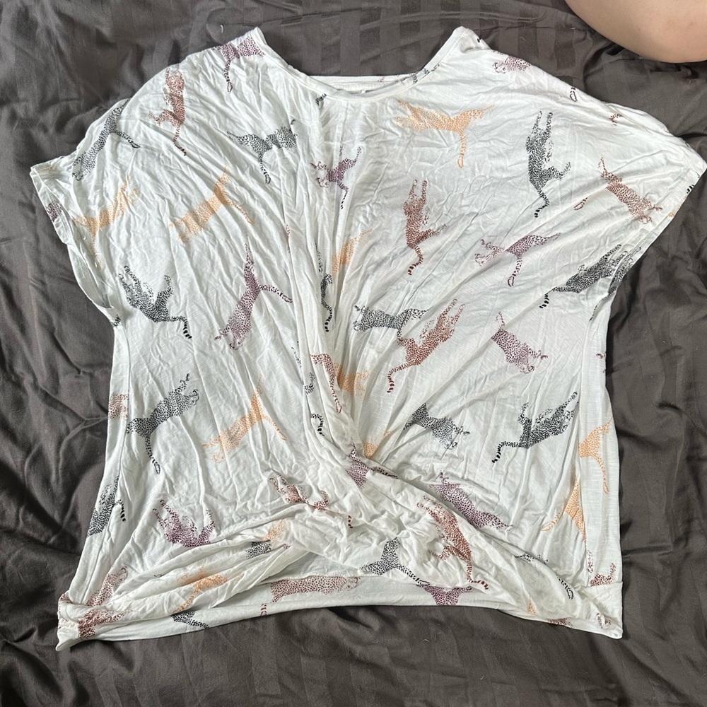 Lane Bryant cheetah top 26/28
